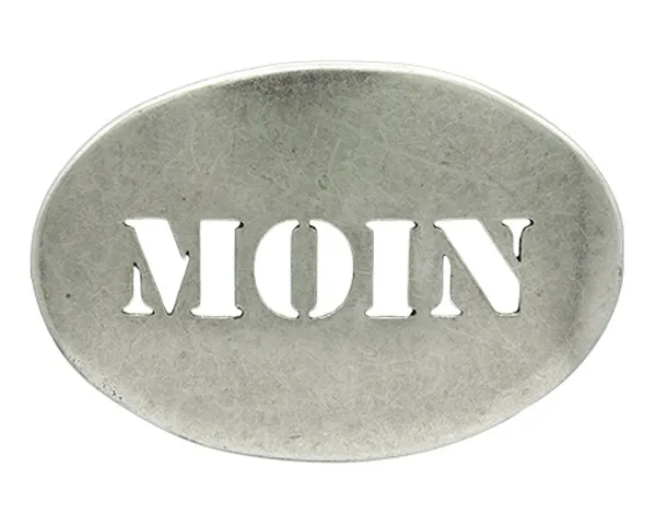 Design-Gürtelschnalle Moin | Umjubelt
