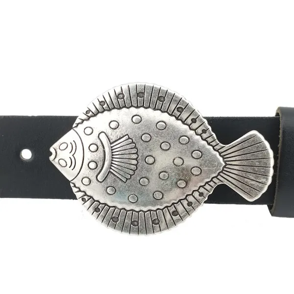 Design Belt Buckle Halibut - with belt