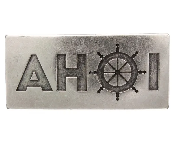 Design Belt Buckle Ahoi angular | Umjubelt Design Belt Buckle Ahoi angular | Umjubelt