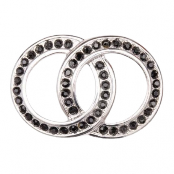 Design Gürtelschnalle Crystal Chain Black Stone von Umjubelt