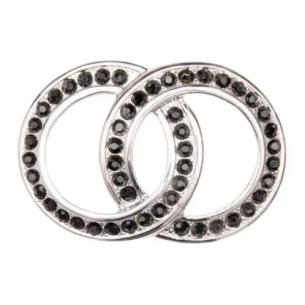Design Belt Buckle Crystal Chain Black Stone by Umjubelt