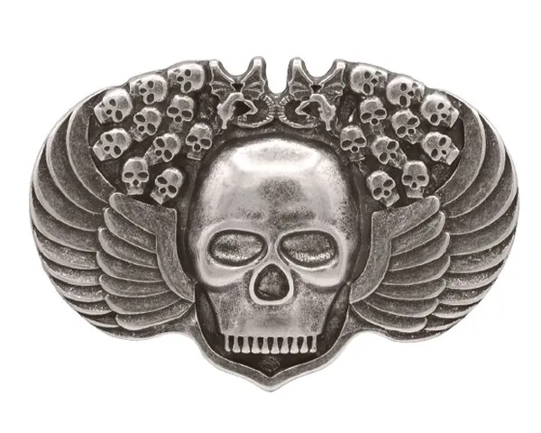 Design-Gürtelschnalle Angelskull | Umjubelt