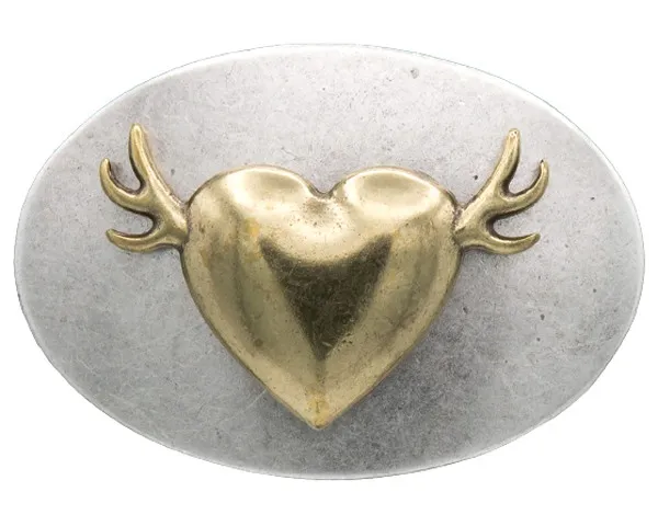 Design Belt Buckle Antlers of Heart | Umjubelt