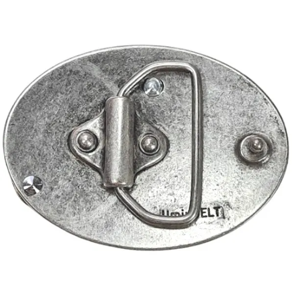 Design-Gürtelschnalle Ovaler Schädel hinten