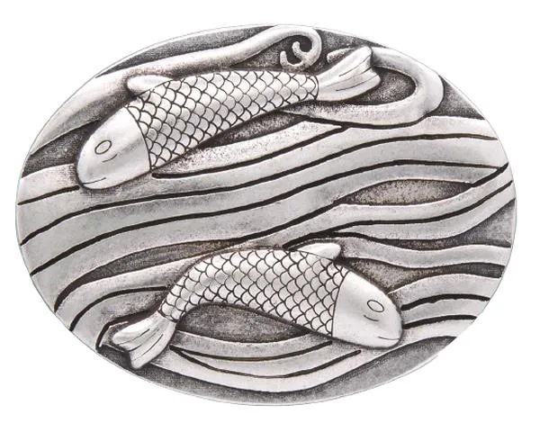 Design-Gürtelschnalle Koi-Paar | Umjubelt Design-Gürtelschnalle Koi-Paar | Umjubelt