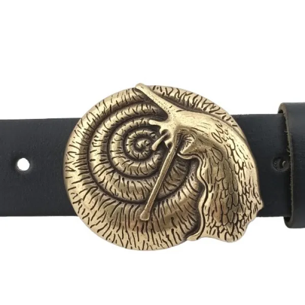 Design Belt Buckle Snail gold from Umjubelt - with belt