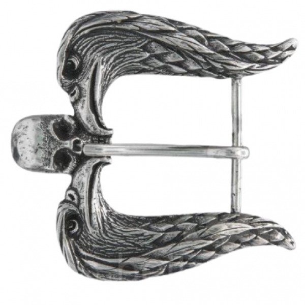 Design Halbschnalle Doppeladler Silber von Umjubelt