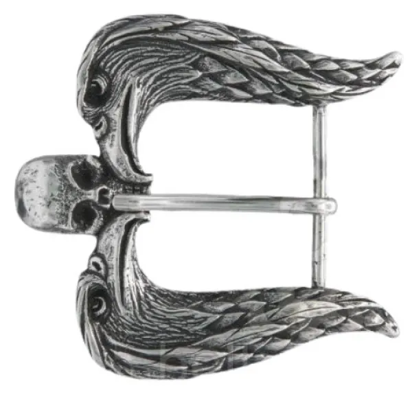 Design Halbschnalle Doppeladler Silber von Umjubelt