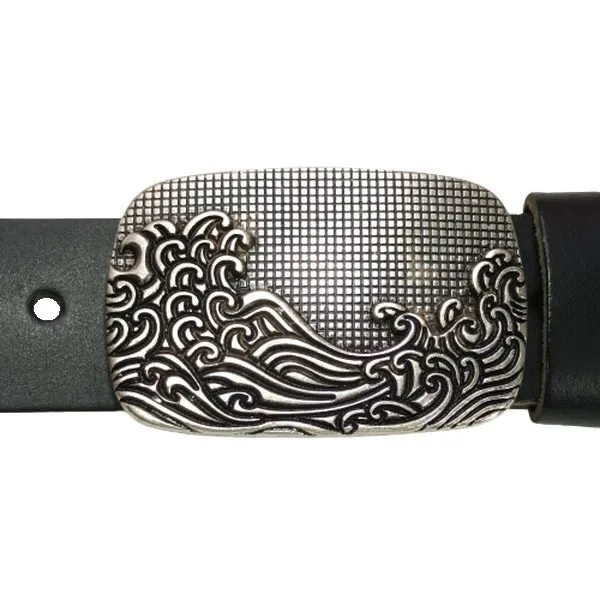 Design Belt Buckle Ocean Wave with belt