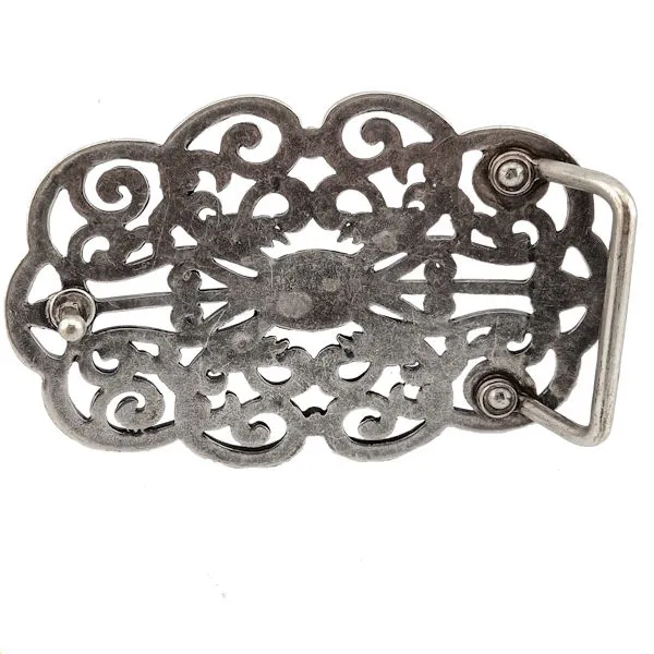 Design Belt Buckle Sunny silver from Umjubelt - back