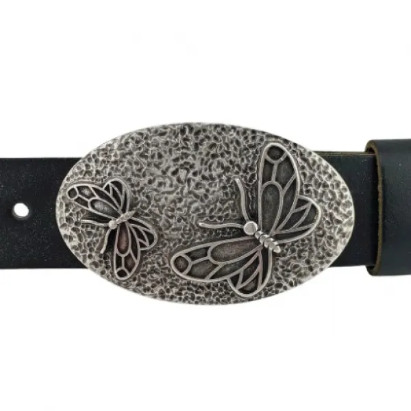 Design-Gürtelschnalle Schmetterlinge oval von Umjubelt - am Gürtel