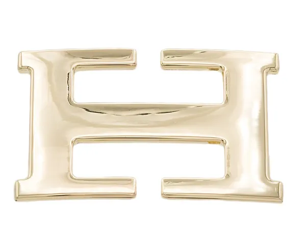 Design Belt Buckle Smile gold shining