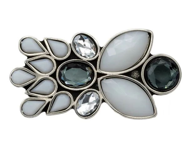 Design Belt Buckle Black-white Flower from Umjubelt
