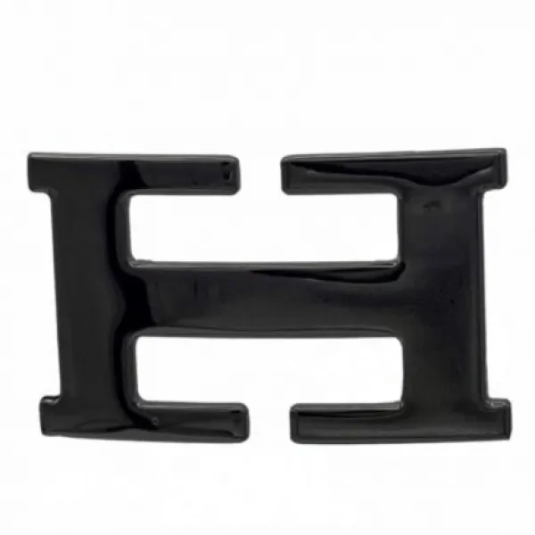 Design-Gürtelschnalle Smile Black Shining von Umjubelt