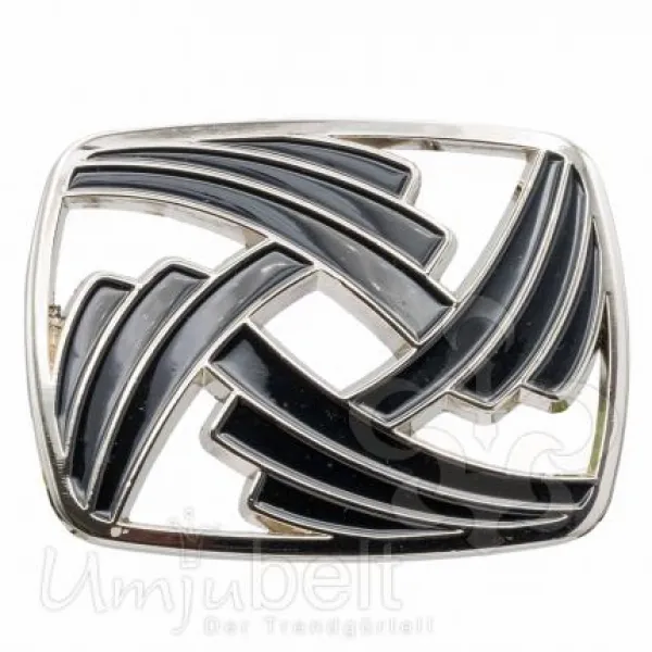 Design-Gürtelschnalle Black Grass silber von Umjubelt