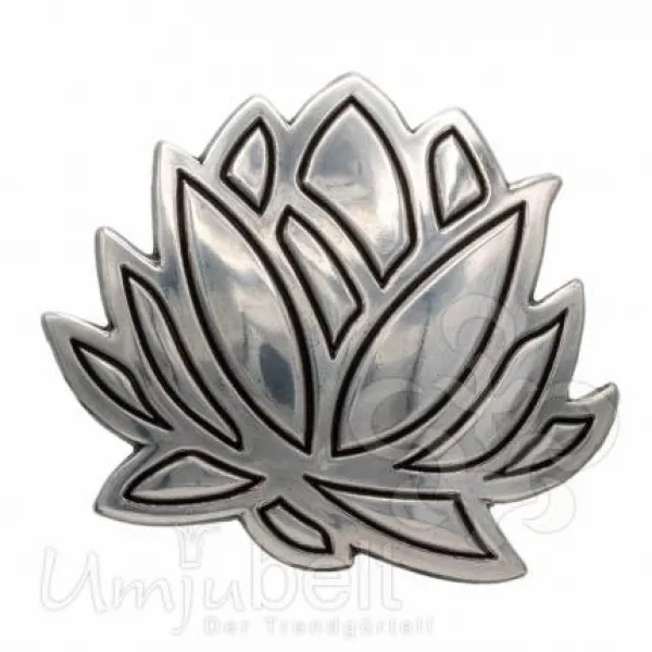 Design Belt Buckle Lotus Flower silver from Umjubelt