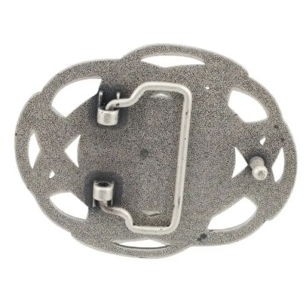 Design Belt Buckle Moorland silver turquoise from Umjubelt - back