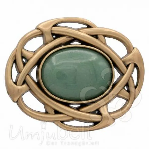 Design Gürtelschnalle Moorland gold grün von Umjubelt
