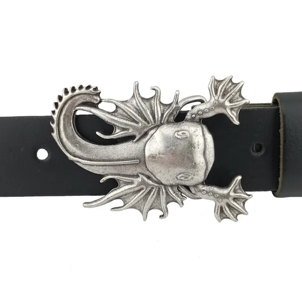 Design Gürtelschnalle Oxie silber von Umjubelt - am Gürtel