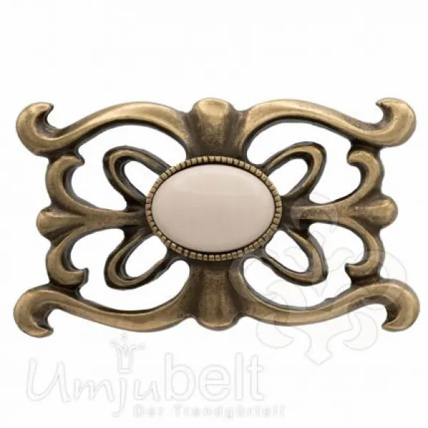 Design Gürtelschnalle Nouveau gold creme von Umjubelt