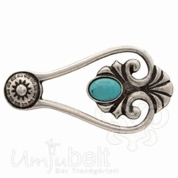 Design Gürtelschnalle Movie silber türkis von Umjubelt