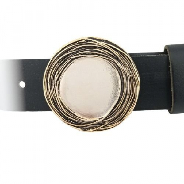 Design Gürtelschnalle Tangle gold von Umjubelt - am Gürtel