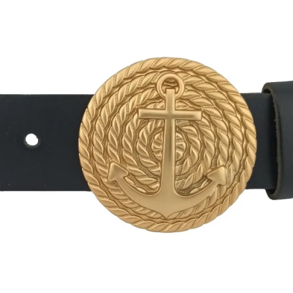 Design Gürtelschnalle Ankerseil in gold von Umjubelt - am Gürtel