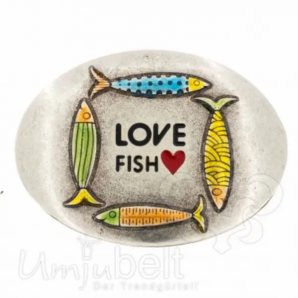 Design Gürtelschnalle Love Fish von Umjubelt