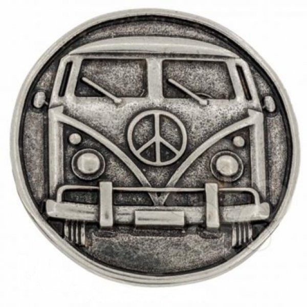Design-Gürtelschnalle Peace Bulli Silber von Umjubelt