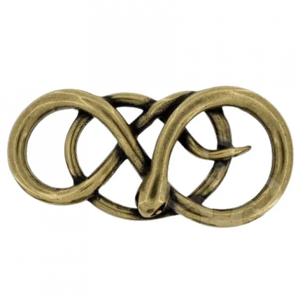 Design Gürtelschnalle Curly Snake gold von Umjubelt