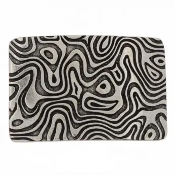 Design-Gürtelschnalle Muddy Silber von Umjubelt