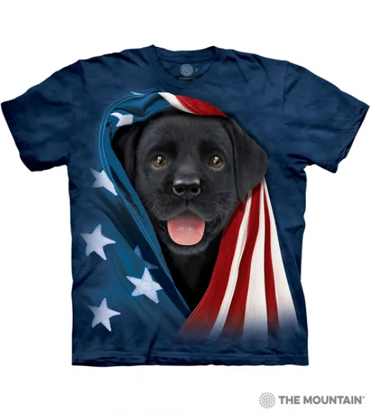 T-Shirt Lab with Flag T-Shirt Lab with Flag