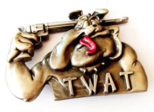 Belt Buckle TWAT + Bulldog Spike