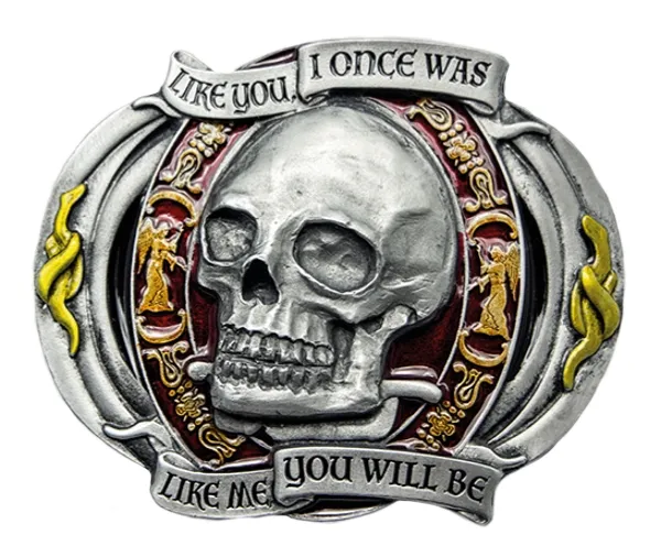 Gürtelschnalle Totenkopf Memento Mori