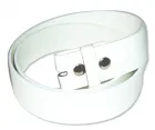 Leather belt white