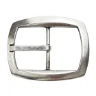 Thorn Buckle polished, double bridge, cast pewter, in old silver | Classic belt buckle with pin for belts up to 4 cm