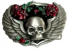 Belt Buckles Skull with Roses