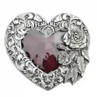 Gürtelschnalle Herz mit Diamantschliff