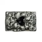 Belt Buckle Playing Card with Skulls