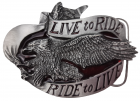Gürtelschnalle Live to Ride