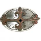 Design Belt Buckle Romance silver plated by Umjubelt