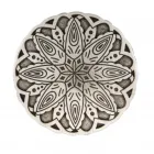 Design Gürtelschnalle Flower of Life in Silber von Umjubelt