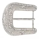 Design Pin Buckle Western Crystal silver by Umjubelt