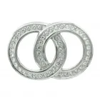 Design Belt Buckle Crystal Chain in silver by Umjubelt