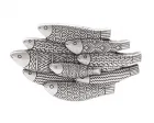 Design Gürtelschnalle Fish Family von Umjubelt, nickelfrei, Top Fashion Style, silber, unisex, für Gürtel bis 4 cm Breite