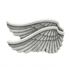 Design Gürtelschnalle Flügel Silber von Umjubelt
