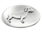 Design Gürtelschnalle Dachshund silber von Umjubelt, Dackel, Hund, unisex, nickelfrei, oval, für Gürtel bis 4 cm Breite