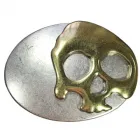 Design Belt Buckle Oval Skull