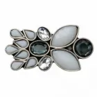 Design-Gürtelschnalle Black and White Flower von Umjubelt