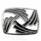Design Belt Buckle Black Grass silver from Umjubelt